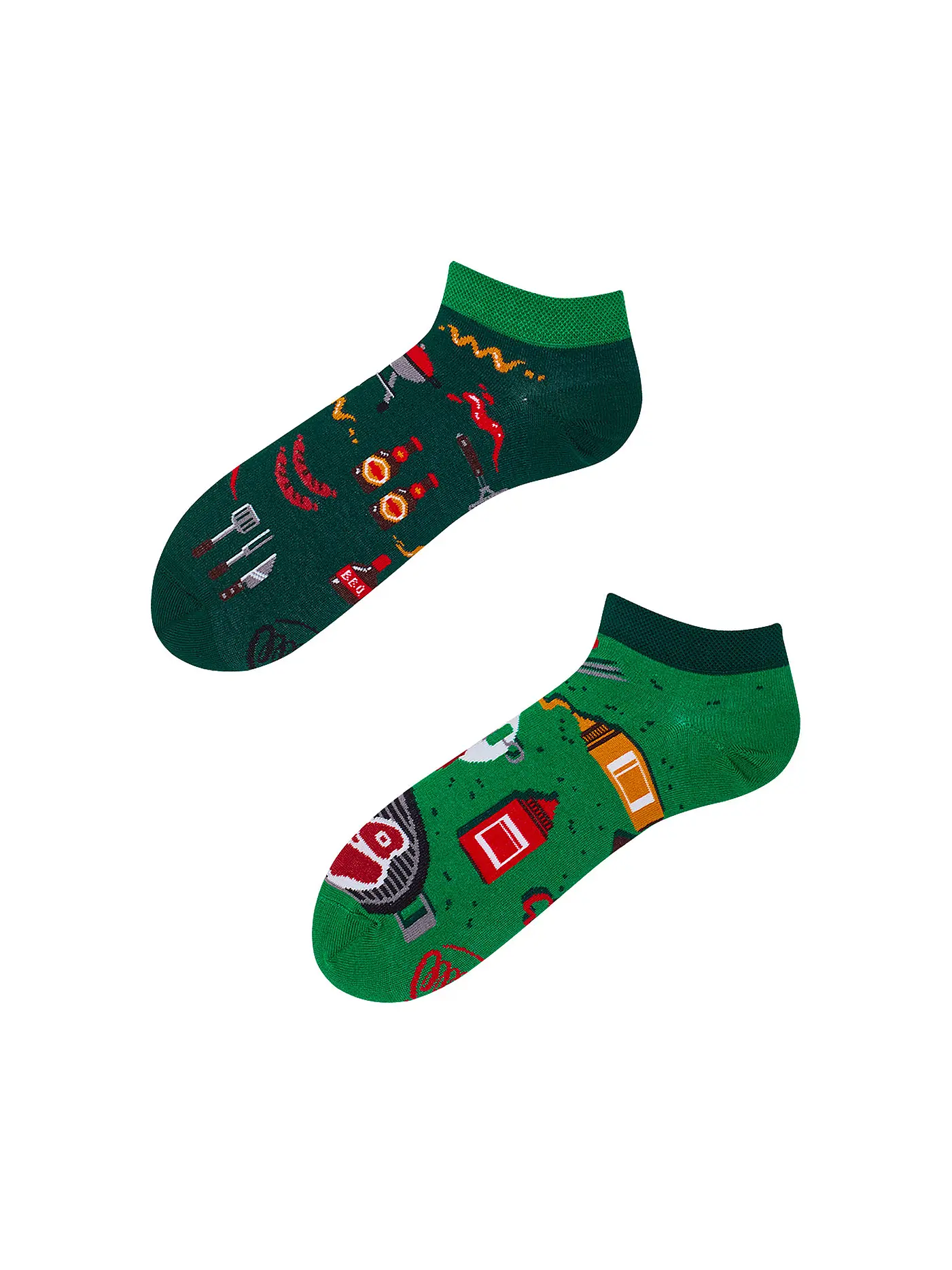 MANY MORNINGS | Herren Sneaker Socken BBQ grün | 
